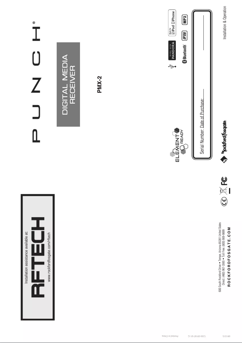 Page 1 de la notice Manuel utilisateur Rockford Fosgate RNGR-REAR