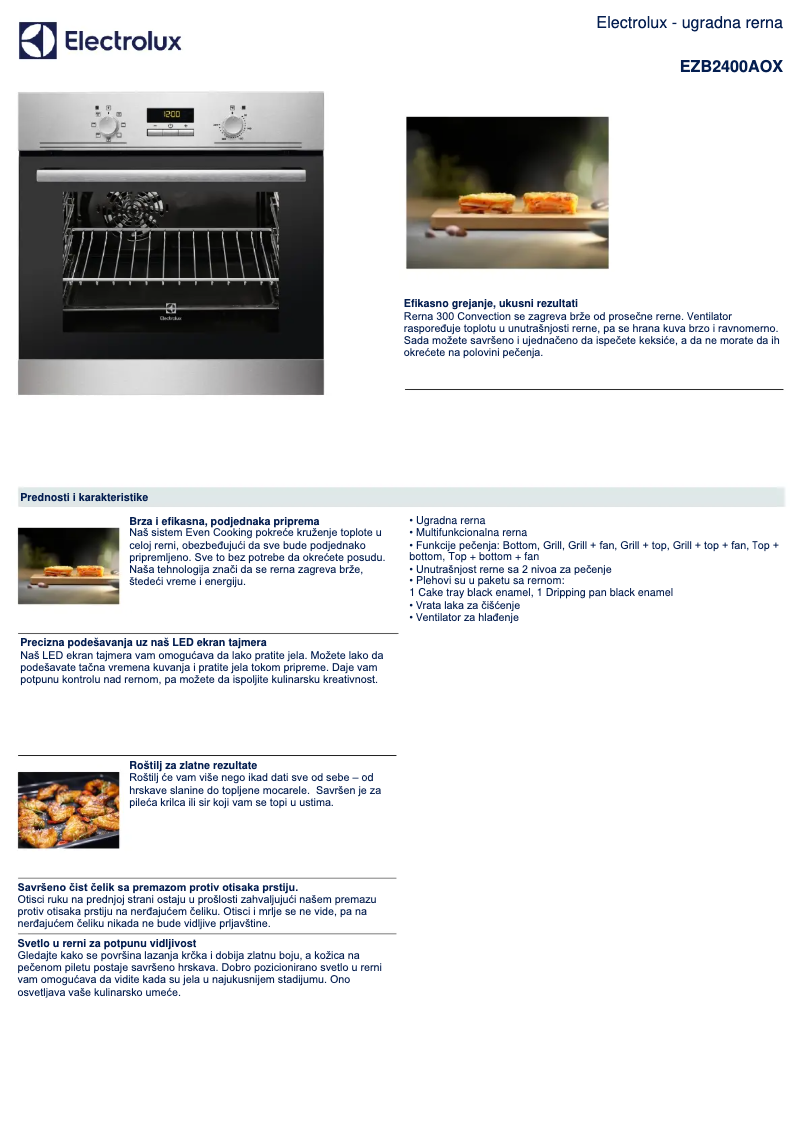 Image de la première page du manuel de l'appareil EZB2400AOX