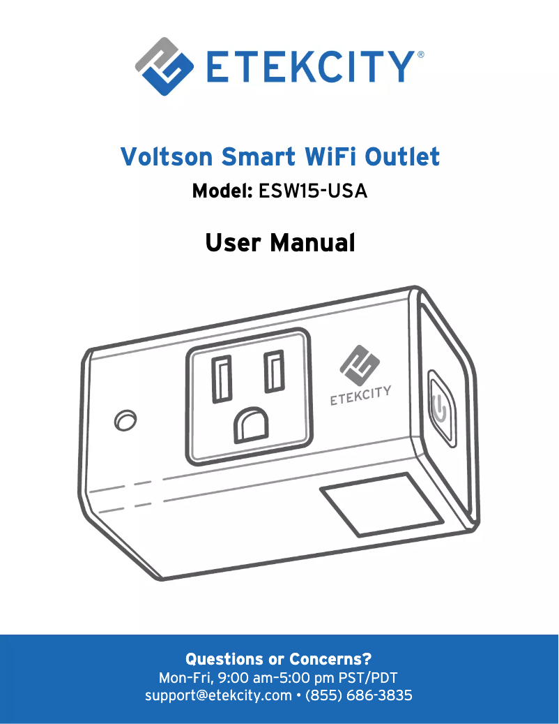 Page n°1 - Manuel utilisateur Etekcity ESW15-USA