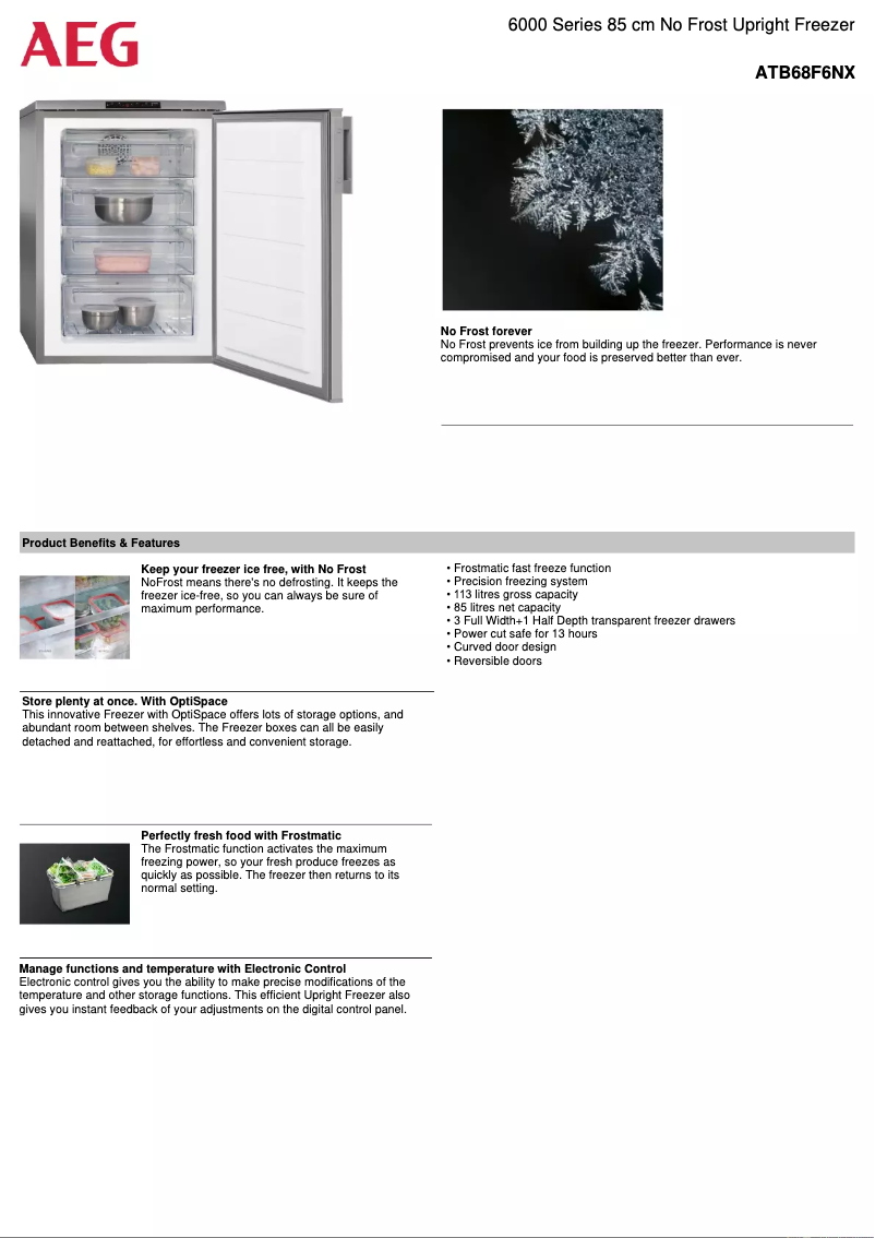 Page n°1 - Fiche technique AEG ATB68F6NX