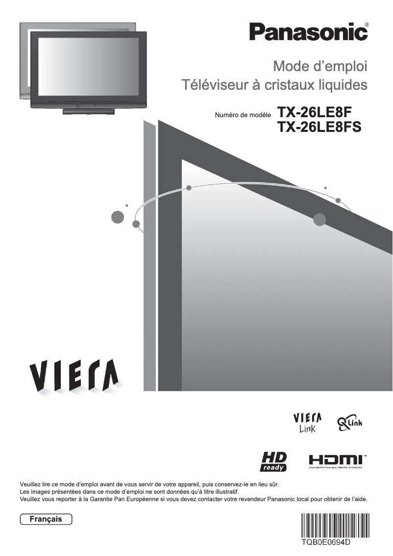 Página 1 del manual Manual de usuario Panasonic Viera TX-26LE8FS