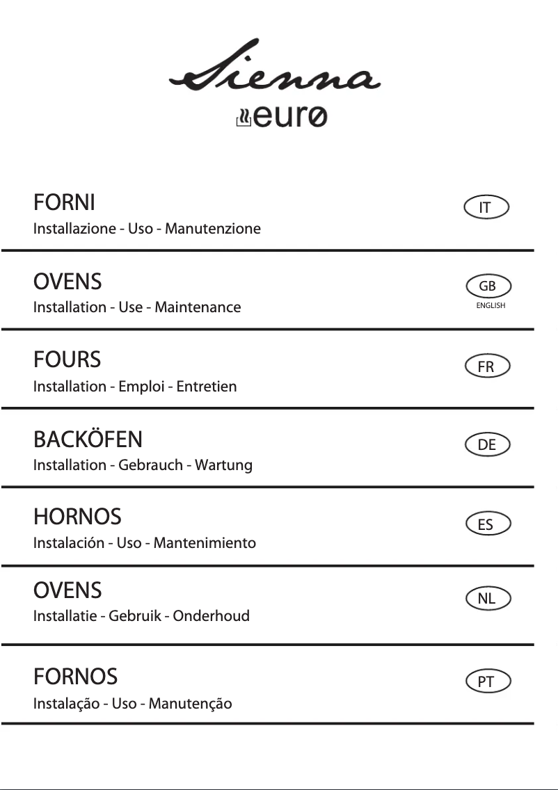 Page n°1 - Manuel utilisateur Euro Appliances ESM8060TSX