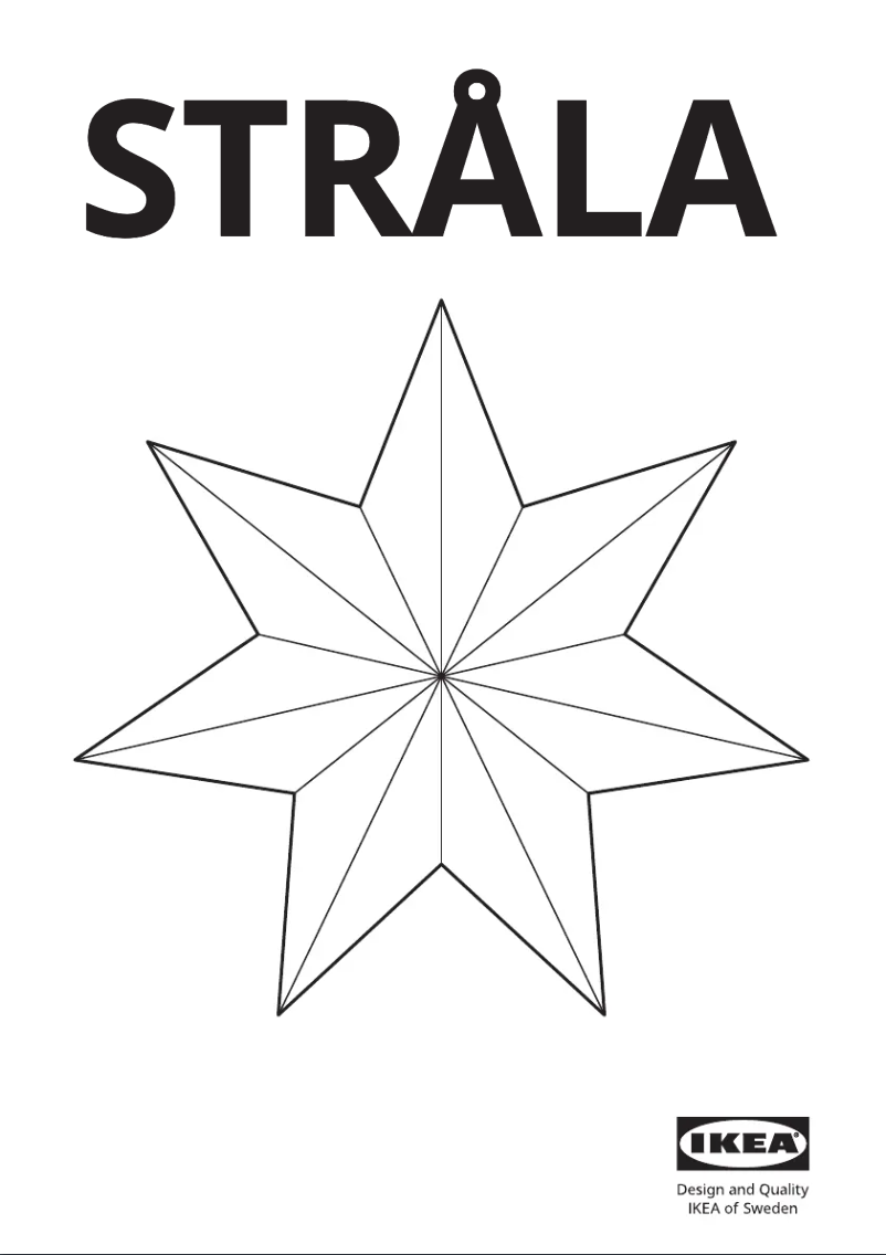 Image de la première page du manuel de l'appareil STRÅLA 905.824.90