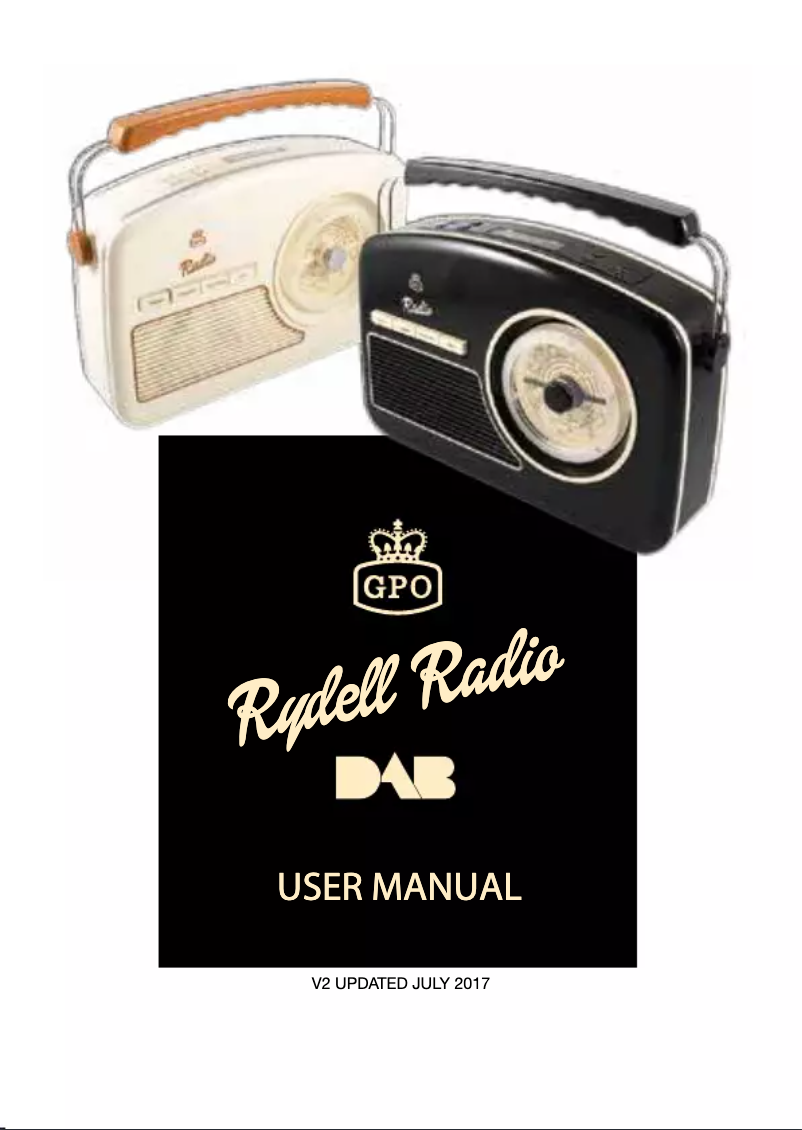 Image de la première page du manuel de l'appareil Rydell Radio