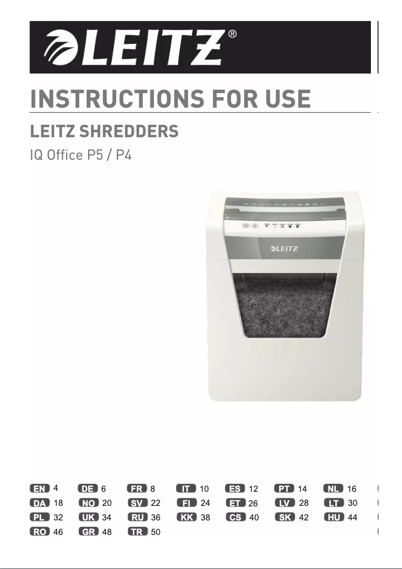 Image de la première page du manuel de l'appareil IQ Office P4