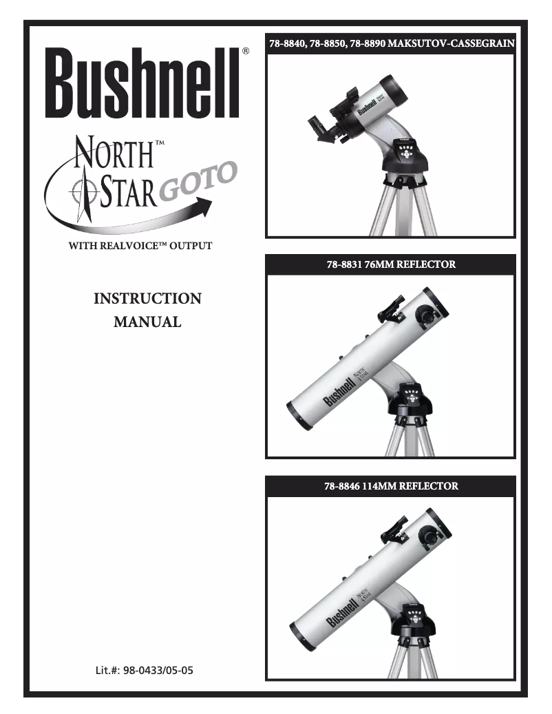 Page n°1 - Manuel utilisateur Bushnell NorthStar
