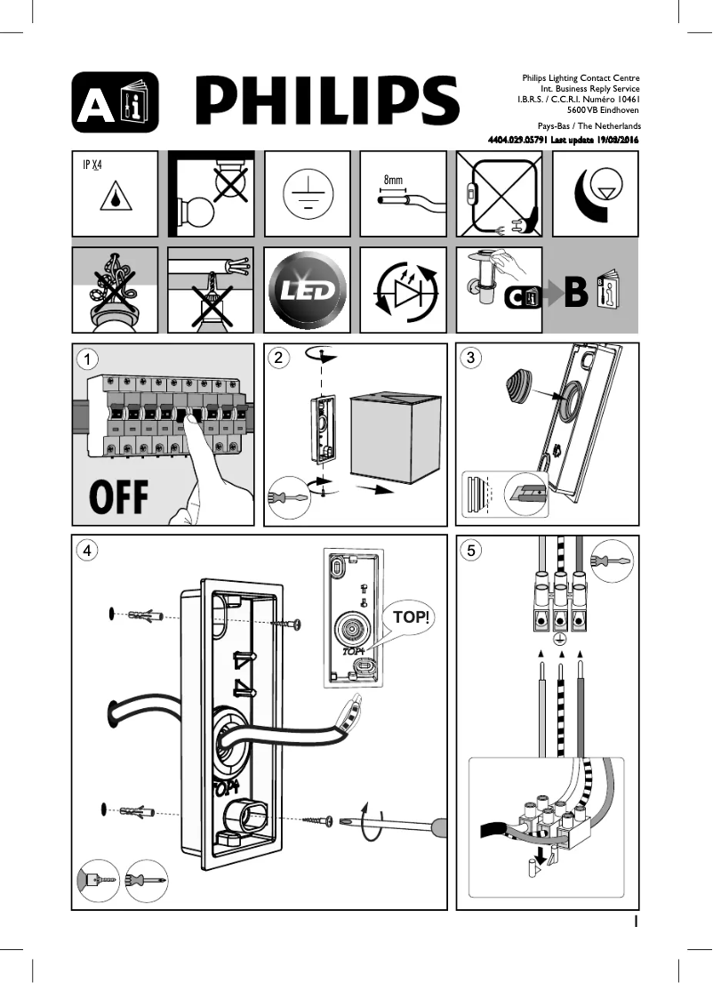 Page 1 de la notice Manuel utilisateur Philips Cistus