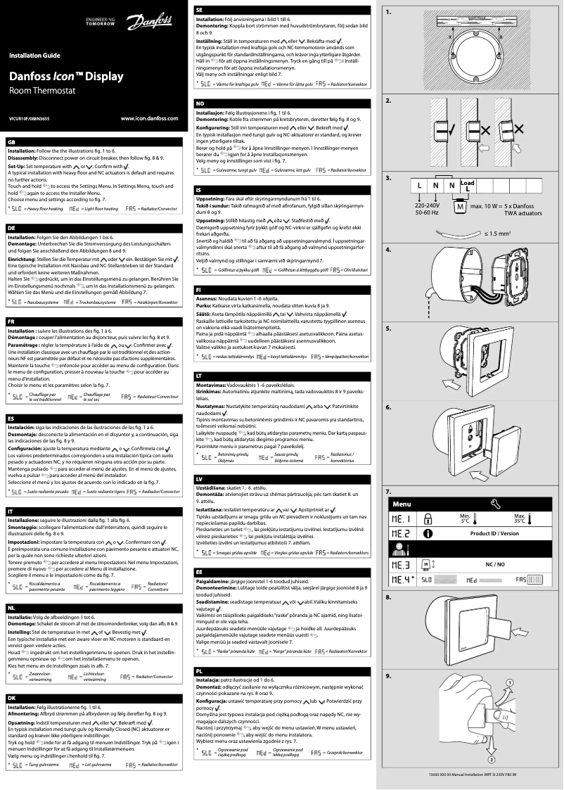 Page 1 of the manual User Manual Danfoss Icon