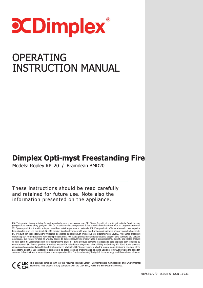 Image de la première page du manuel de l'appareil RPL20