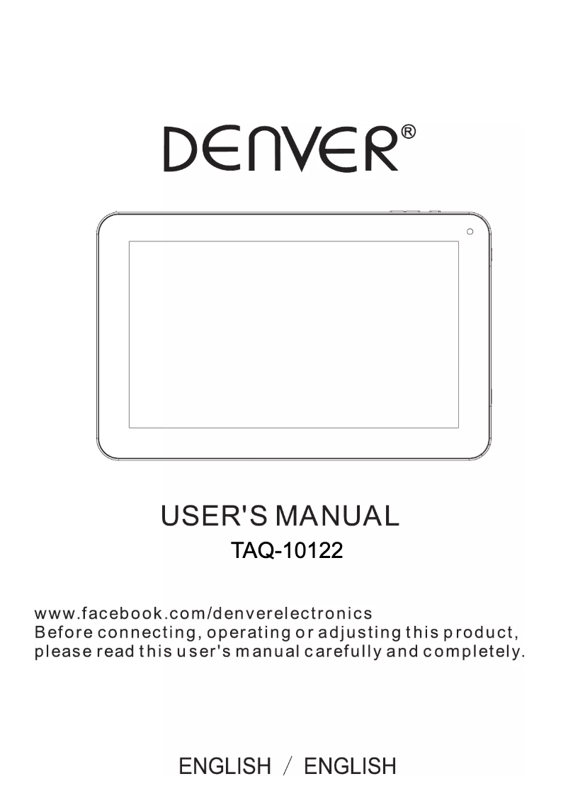 Página 1 del manual Manual de usuario Denver TAQ-10122