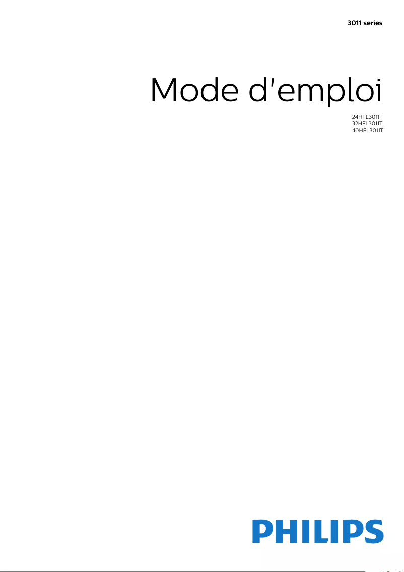 Page 1 de la notice Manuel utilisateur Philips 32HFL3011W