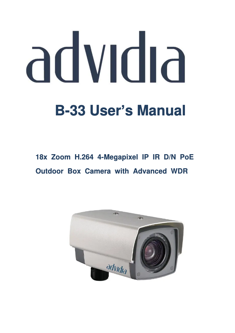 Image de la première page du manuel de l'appareil B-33