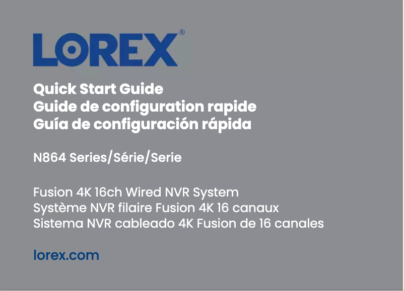 Página 1 del manual Guía de inicio rápido Lorex N864A64B
