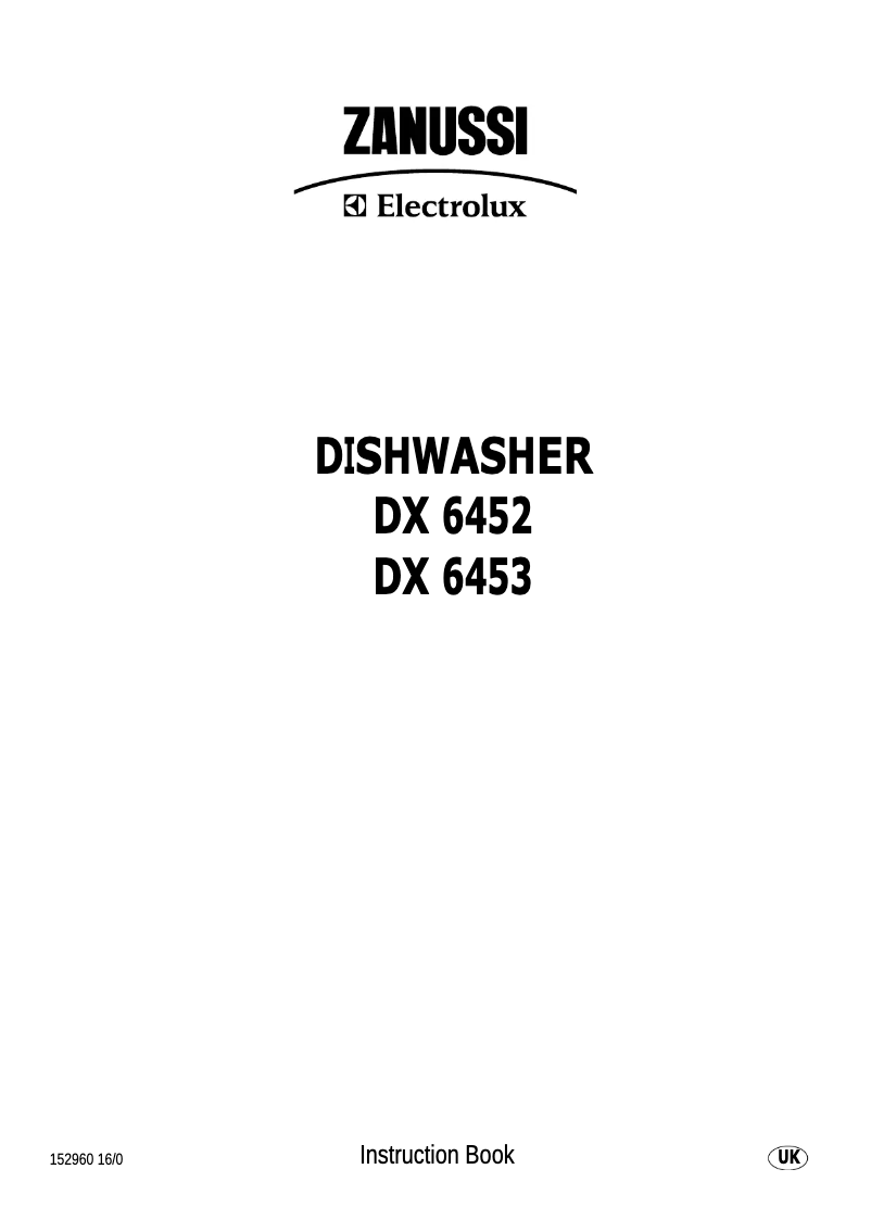 Page 1 de la notice Manuel utilisateur Zanussi-Electrolux DX6453