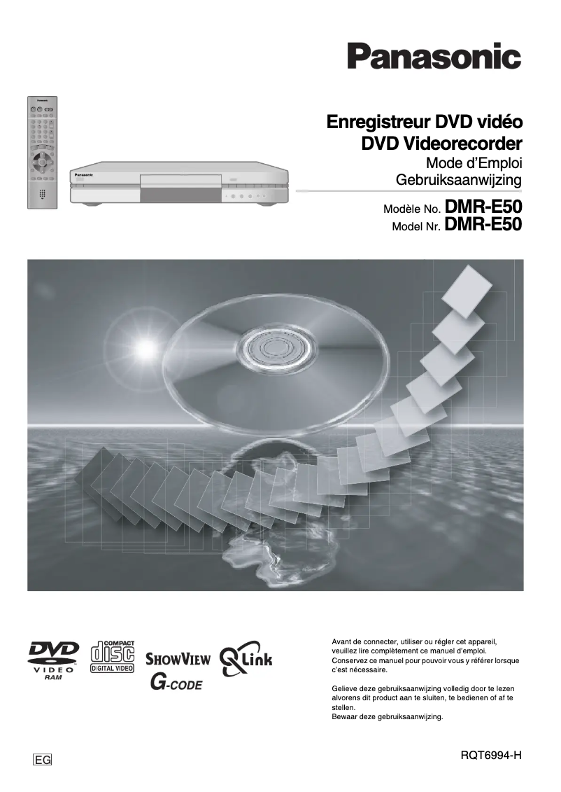 Page n°1 - Manuel utilisateur Panasonic DMR-E50