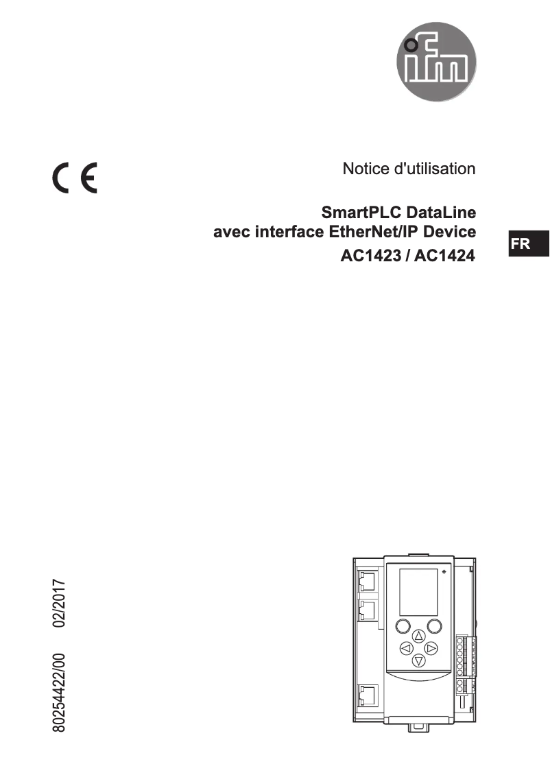 Page n°1 - Manuel utilisateur IFM AC1423