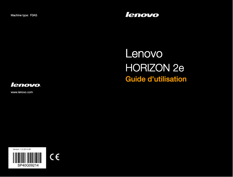 Image de la première page du manuel de l'appareil Horizon 2e