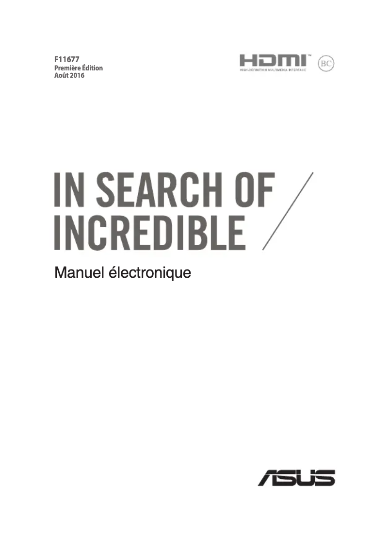 Page n°1 - Manuel utilisateur Asus VivoBook E402NA