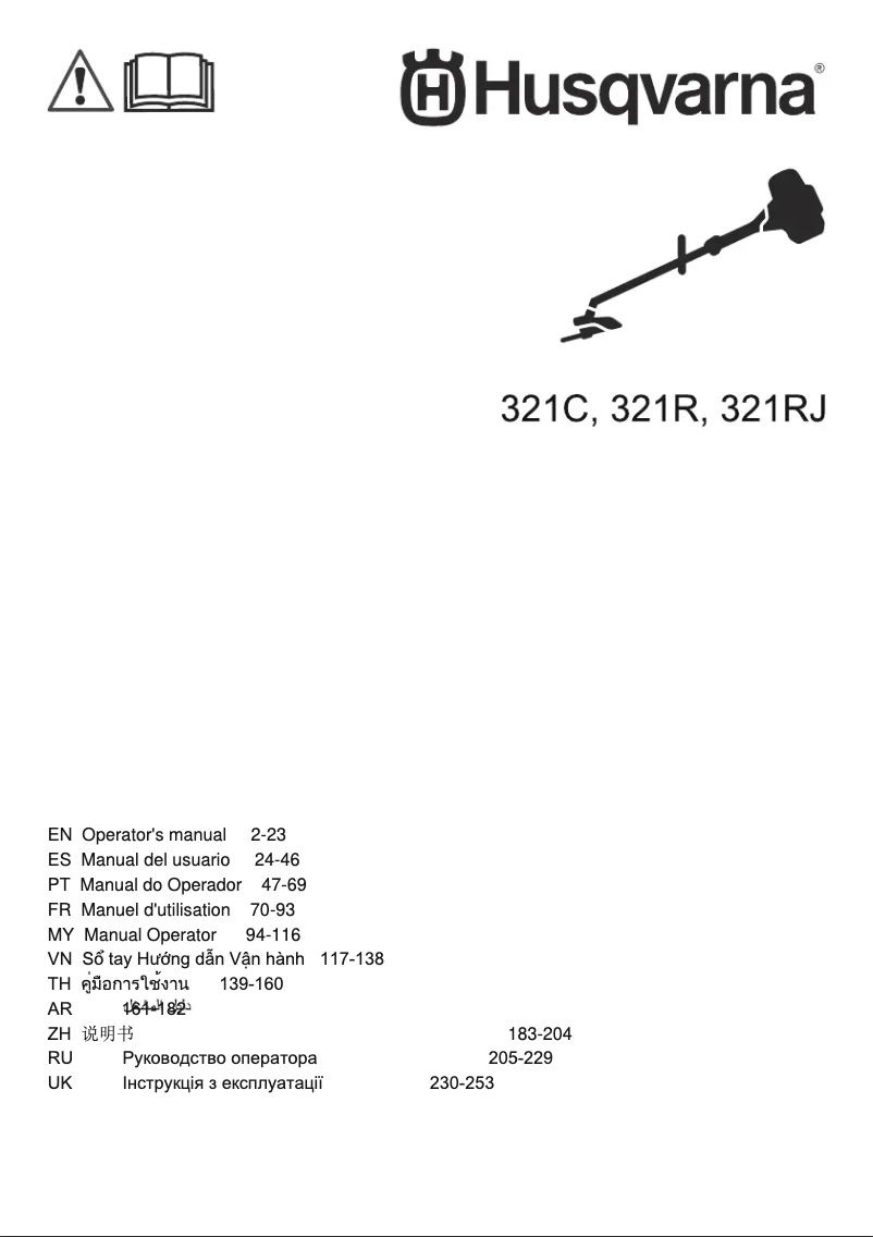 Page n°1 - Manuel utilisateur Husqvarna 321R