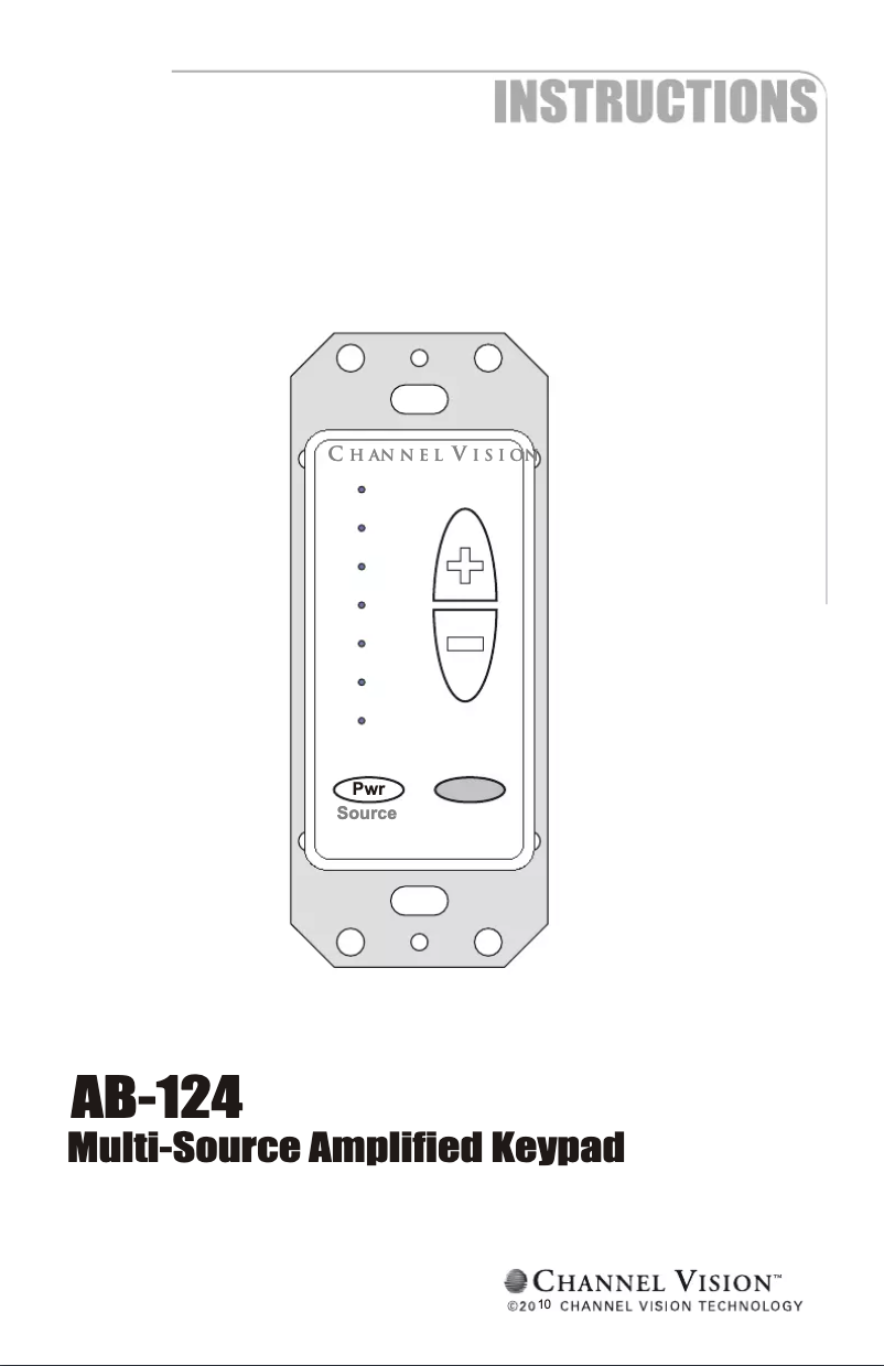 Page n°1 - Manuel utilisateur Channel Vision AB-124