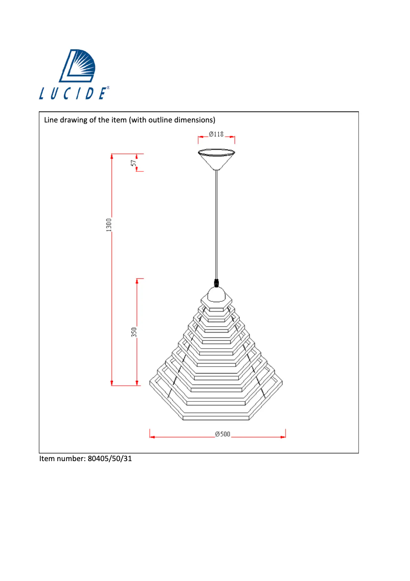 Page n°1 - Manuel utilisateur Lucide Tora 08405/50/31