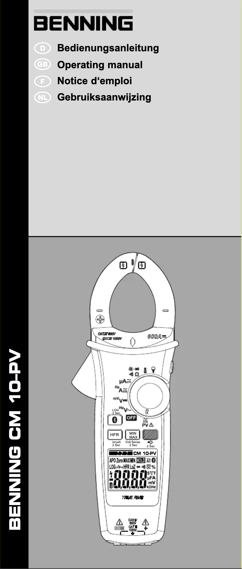 Image de la première page du manuel de l'appareil CM 10-PV