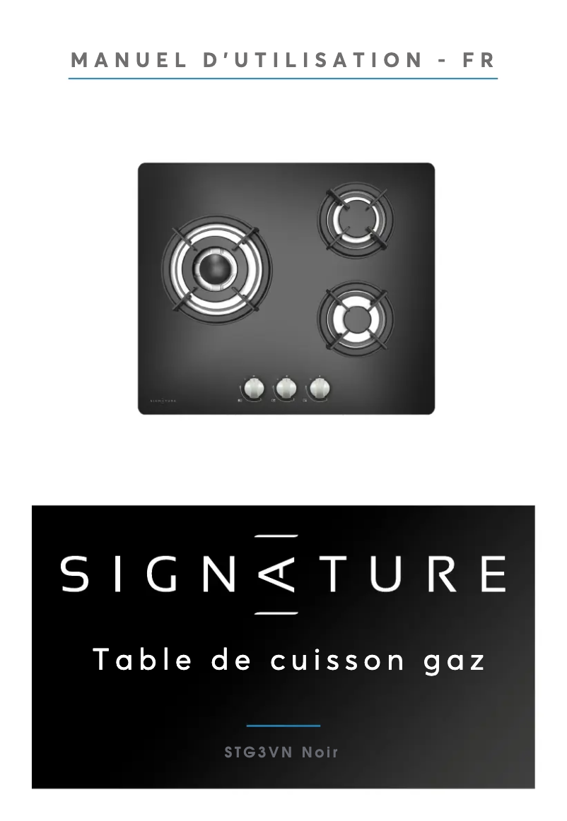 Page 1 de la notice Manuel utilisateur Signature STG3VN