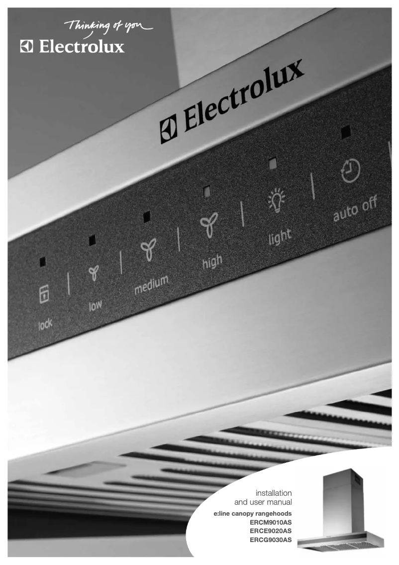 Page 1 de la notice Manuel utilisateur Electrolux ERCM9010AS