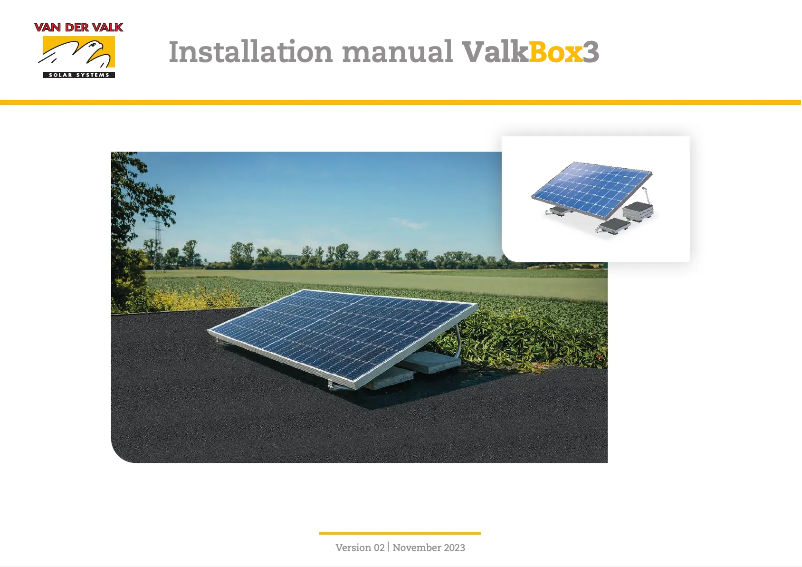 Image de la première page du manuel de l'appareil ValkBox 3