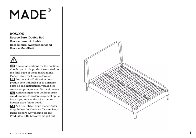 Page n°1 - Manuel utilisateur MADE Roscoe