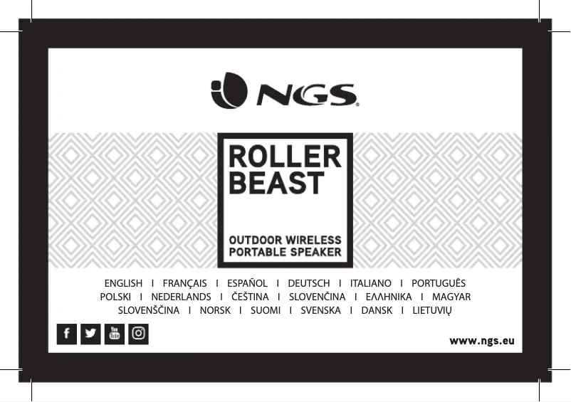 Page 1 de la notice Manuel utilisateur NGS Roller Beast