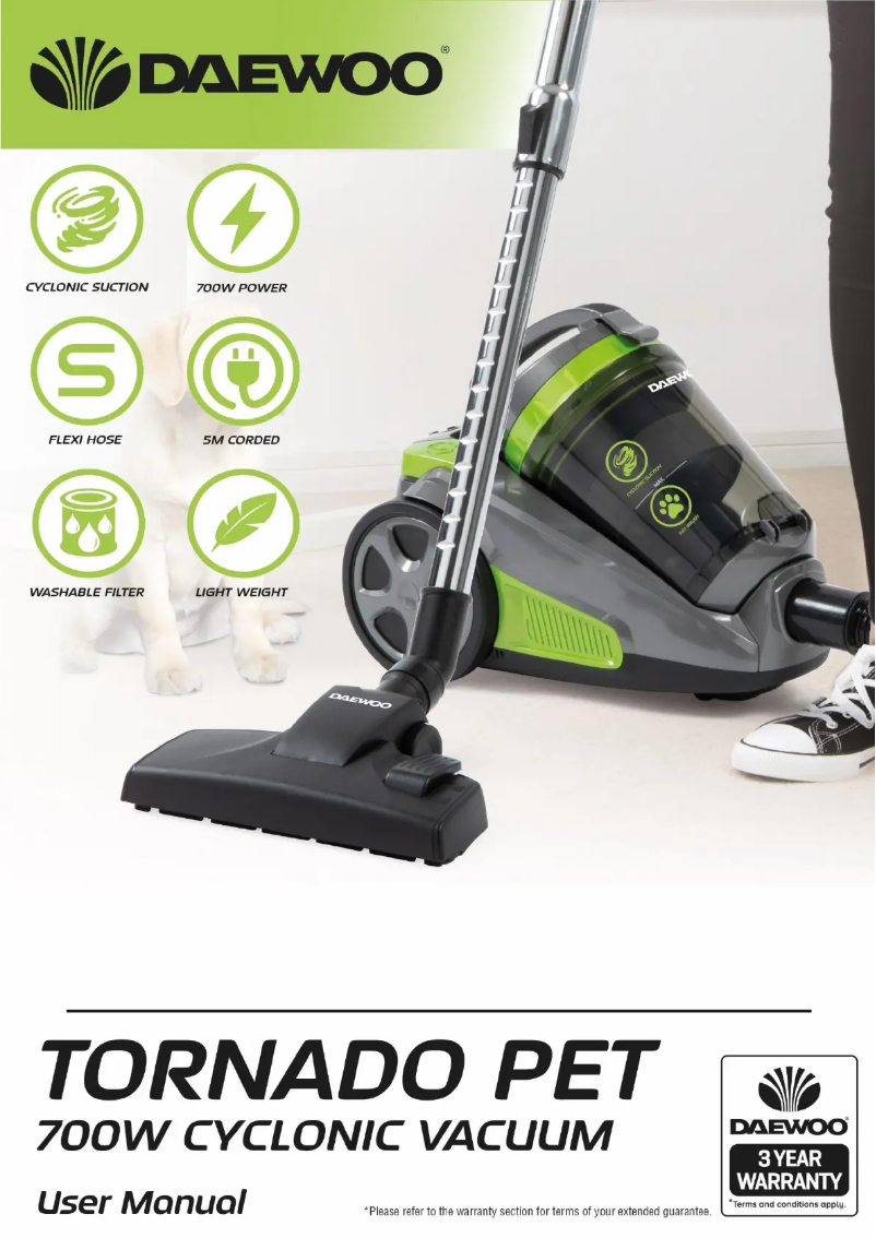 Page 1 de la notice Manuel utilisateur Daewoo Tornado Pet