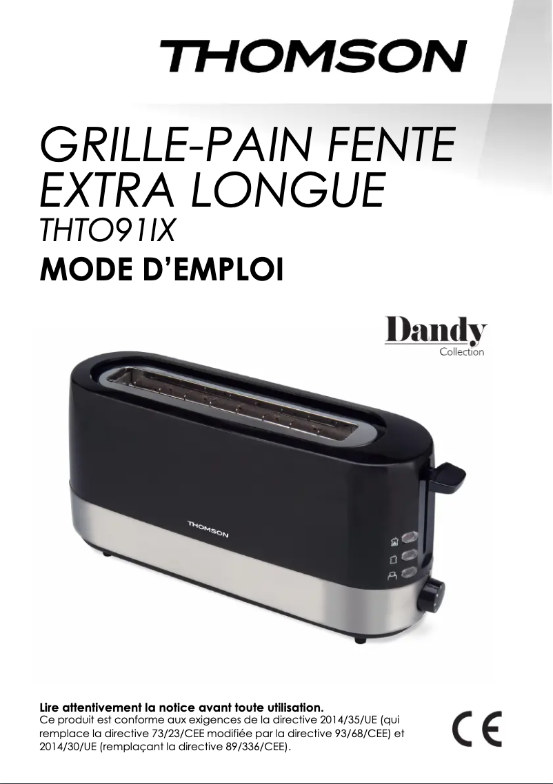 Image de la première page du manuel de l'appareil THTO91IX