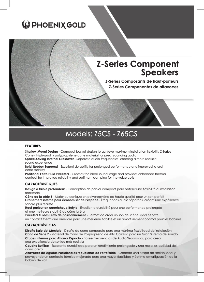 Page n°1 - Manuel utilisateur Phoenix Gold Z5CS