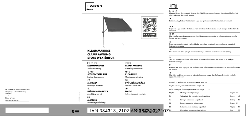 Page 1 de la notice Manuel utilisateur Livarno Lux IAN 384313