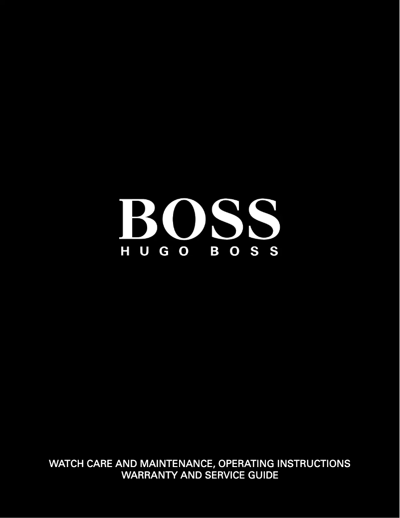 Page n°1 - Manuel utilisateur Hugo Boss Chronograph 1513357