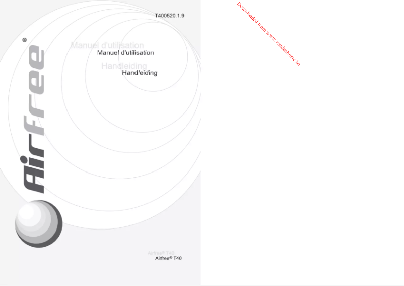 Image de la première page du manuel de l'appareil T40