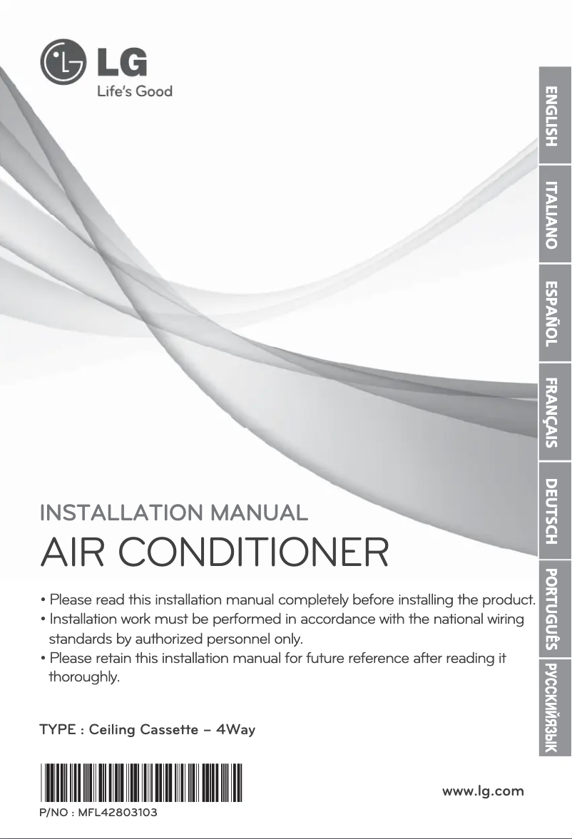 Page n°1 - Manuel utilisateur LG ARNU48GTMA2