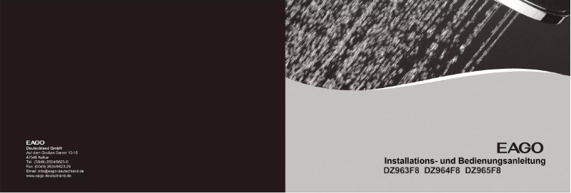 Page n°1 - Manuel utilisateur Eago DZ965F8