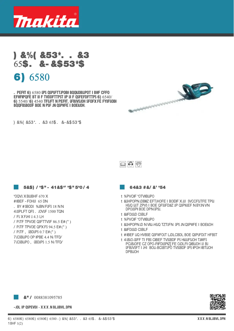 Image de la première page du manuel de l'appareil UH6580