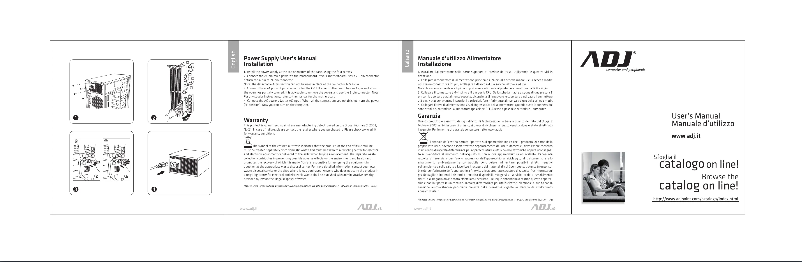Page n°1 - Manuel utilisateur Adj 210-00550