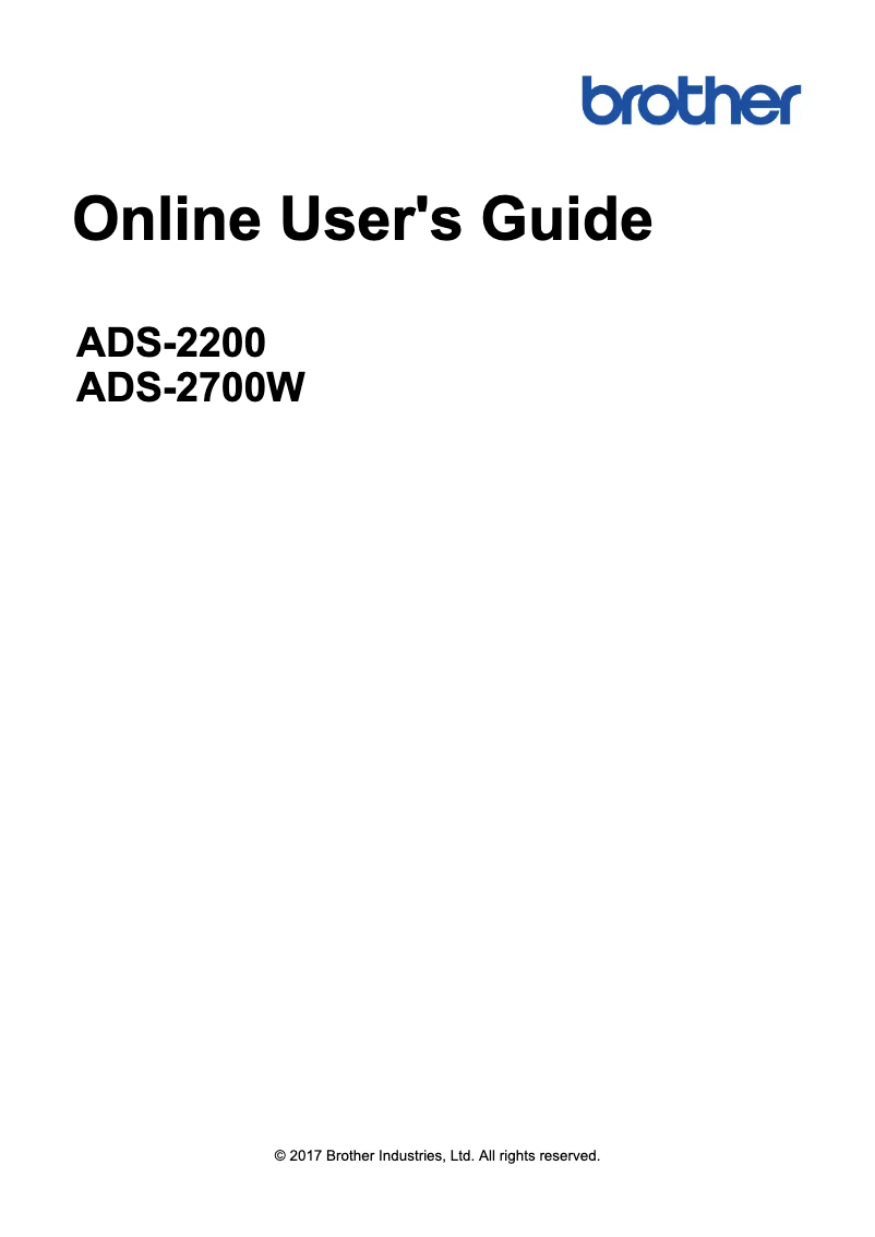 Page 1 de la notice Manuel utilisateur Brother ADS-2200
