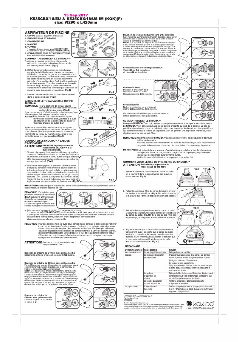 Page n°1 - Manuel utilisateur Kokido Skooba