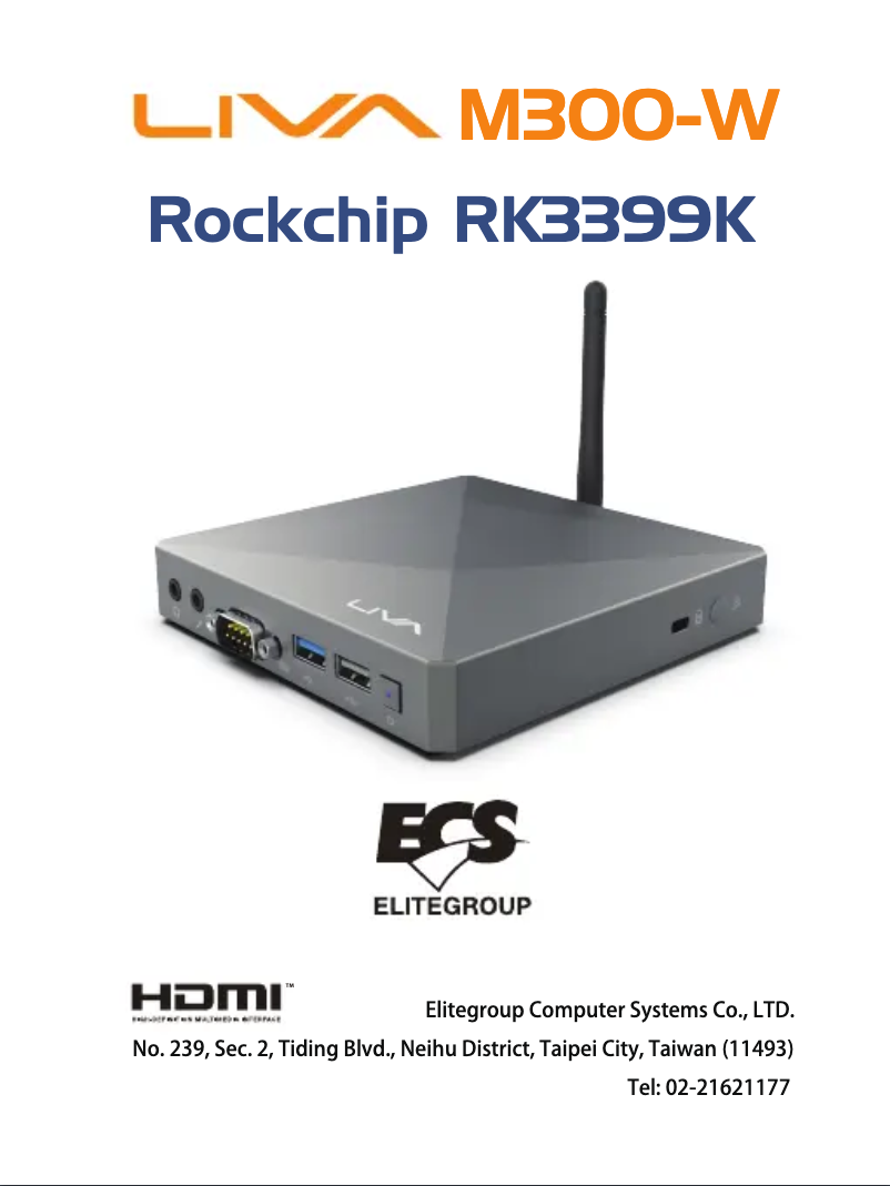 Page 1 de la notice Manuel utilisateur ECS LIVA M300-W