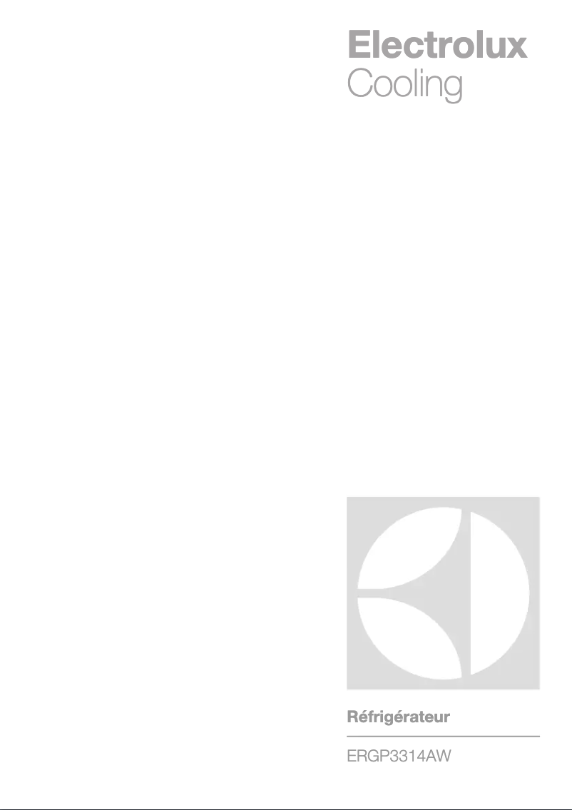 Page n°1 - Manuel utilisateur Electrolux ERGP3314AW