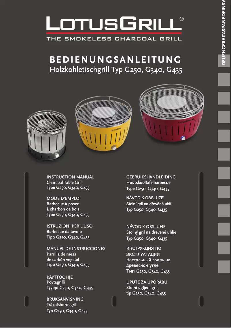 Página 1 del manual Manual de usuario LotusGrill G-TB-435