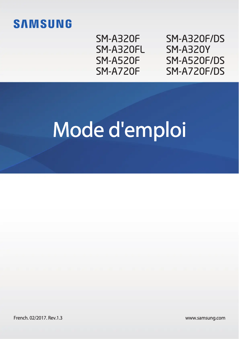 Page 1 de la notice Manuel utilisateur Samsung Galaxy A5