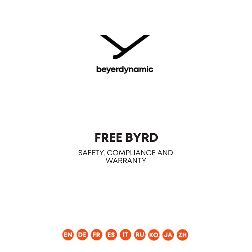 Image de la première page du manuel de l'appareil Free BYRD
