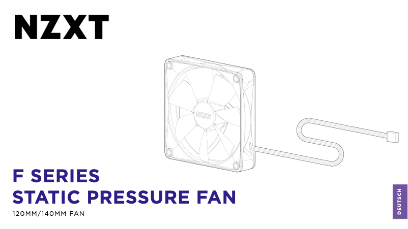 Page 1 de la notice Manuel utilisateur NZXT F120P