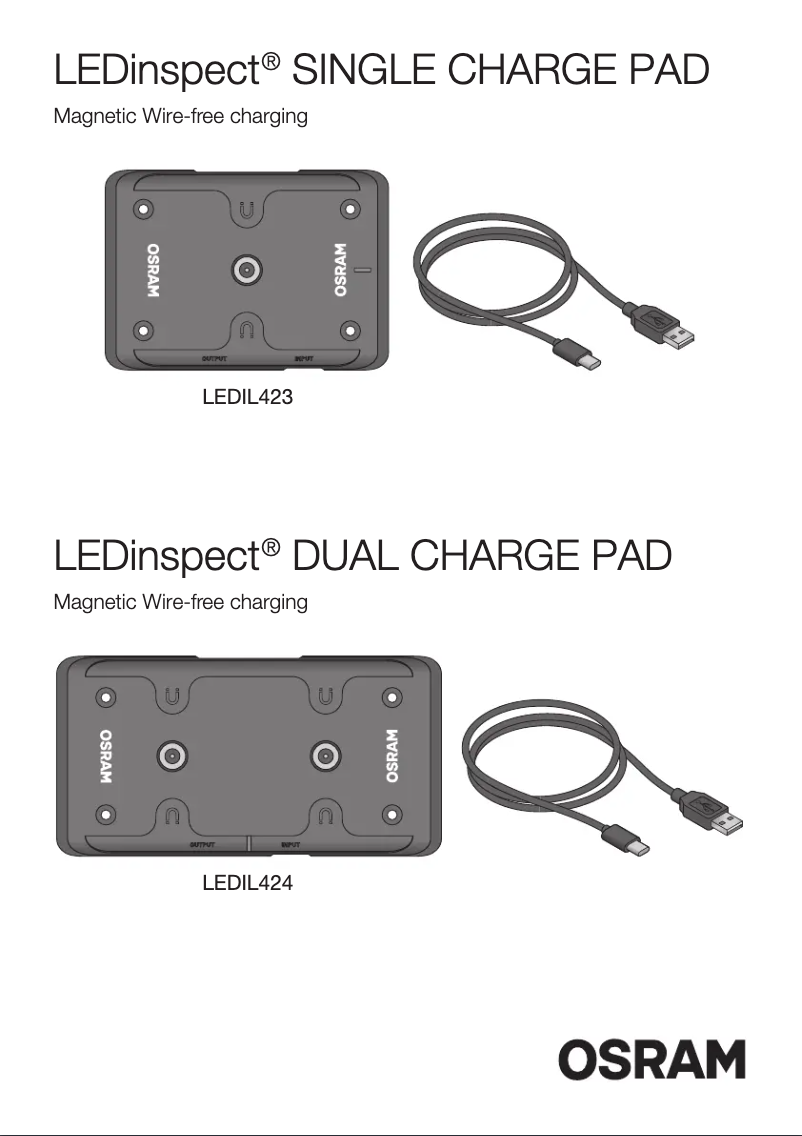 Image de la première page du manuel de l'appareil LEDinspect SINGLE CHARGE PAD